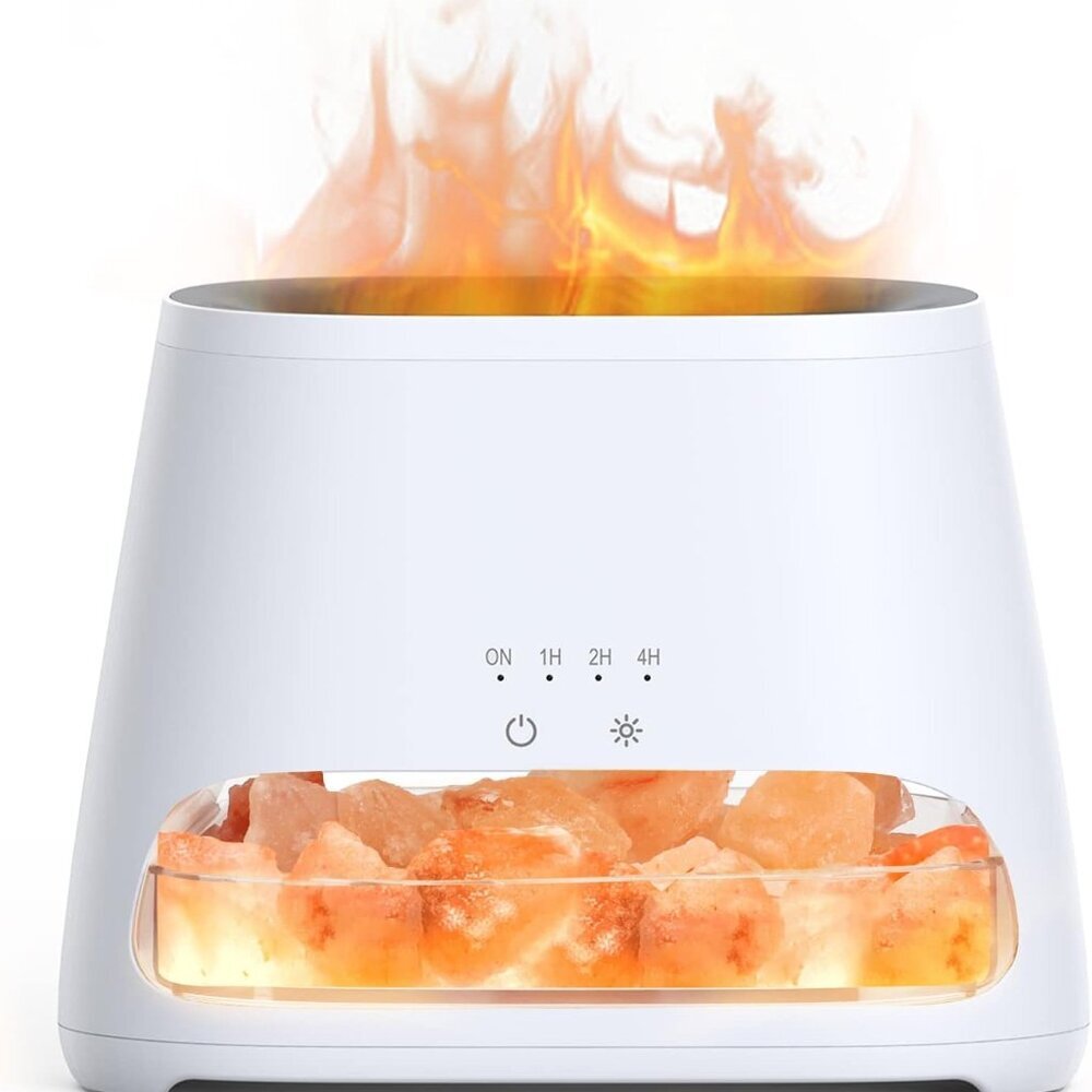 2-in-1 Himalayan Salt Lamp & Ultrasonic Essential Oil Diffuser, Aromatherapy Dif